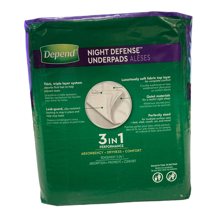 Depend Disposable Waterproof Bed Pads, Overnight Absorbency (48 ct.)