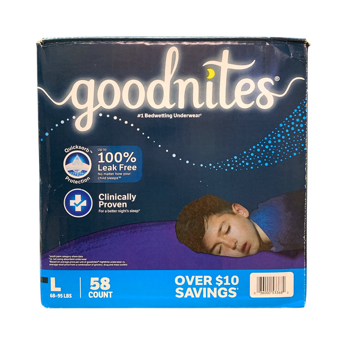 Goodnites Leak-Free Nighttime Beddwetting Underwear for Boys