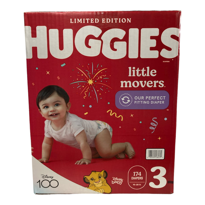 Huggies Little Movers Diapers Size 3, 16-28 Pounds (174 Count)