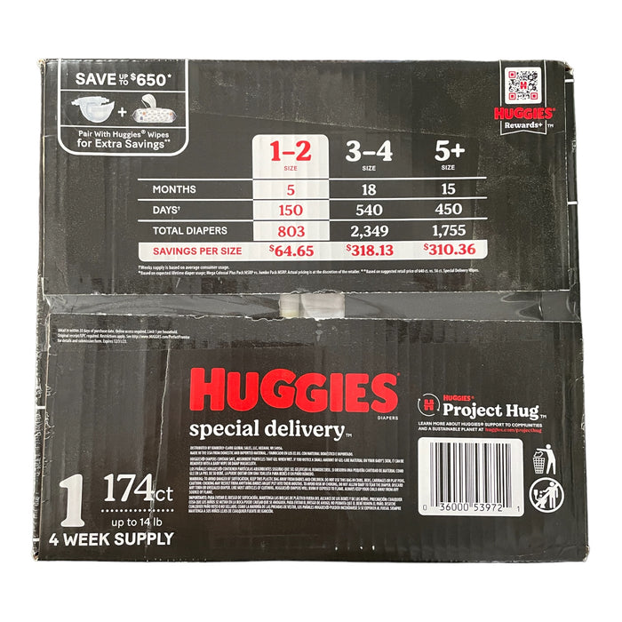 Huggies Special Delivery Hypoallergenic Baby Diapers, Size 1 (174 Ct.)