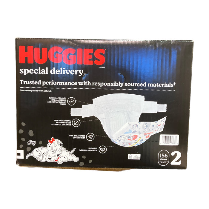 Huggies Special Delivery Hypoallergenic Baby Diapers Size 2 -156 ct. 12 -18 lb.