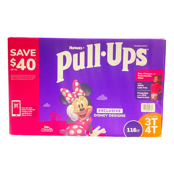 Huggies Pull-Ups Potty Training Pants for Girls 3T-4T 32-40 Pounds (116 Count)