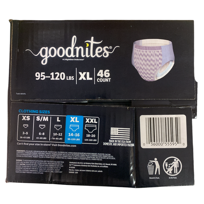 Goodnites Leak-Free Nighttime Underwear for Boys, XL, 95-120 Lbs. (46 Ct.)