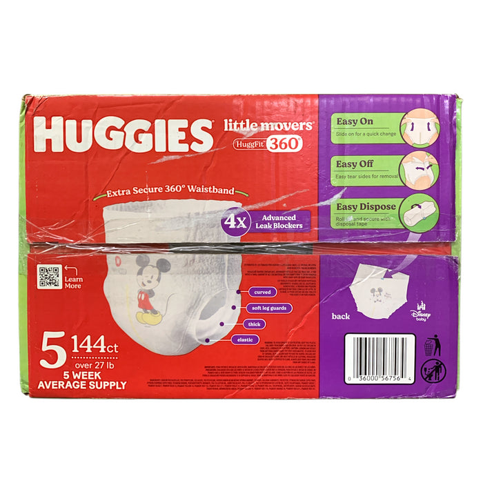 Huggies Little Movers Disposable Diapers, Size 5 (27+ lbs), 144 ct., Disney Baby