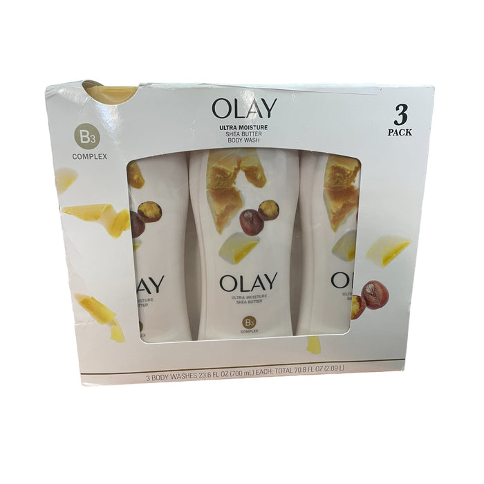 Olay Ultra Moisture Body Wash 23.6 Fluid Ounce, 3 Pack, Shea Butter