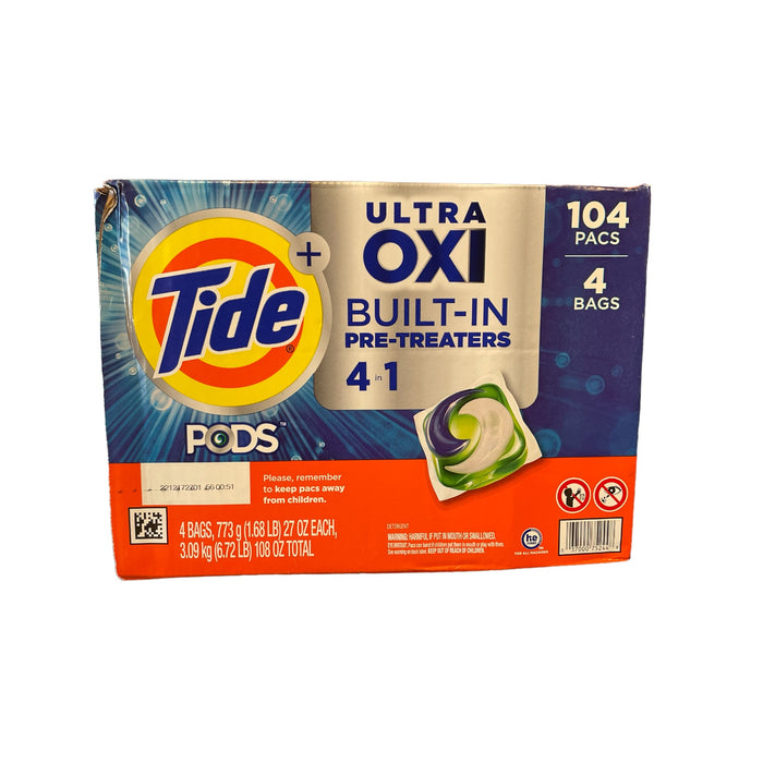 Tide PODS + Ultra Oxi Liquid Detergent Pacs (104 pacs)