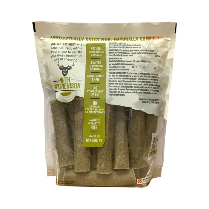 Purina Brand Prime Bones Chew Stick with Wild Venison, Rawhide Free, 16 Chews