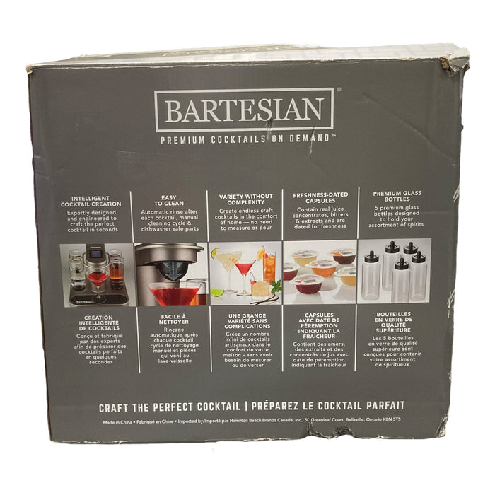 Bartesian Premium Cocktails On Demand with 5 Premium Glass Bottles