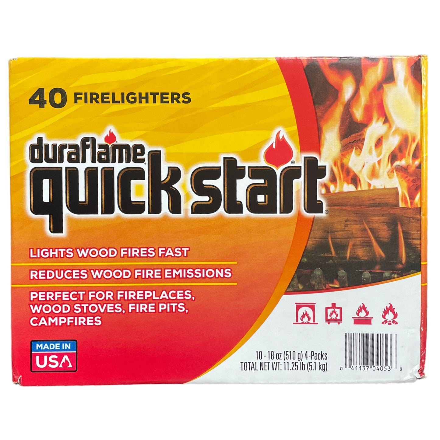 Duraflame quick start Firelighters,10 Packs of 4 (40 sticks)