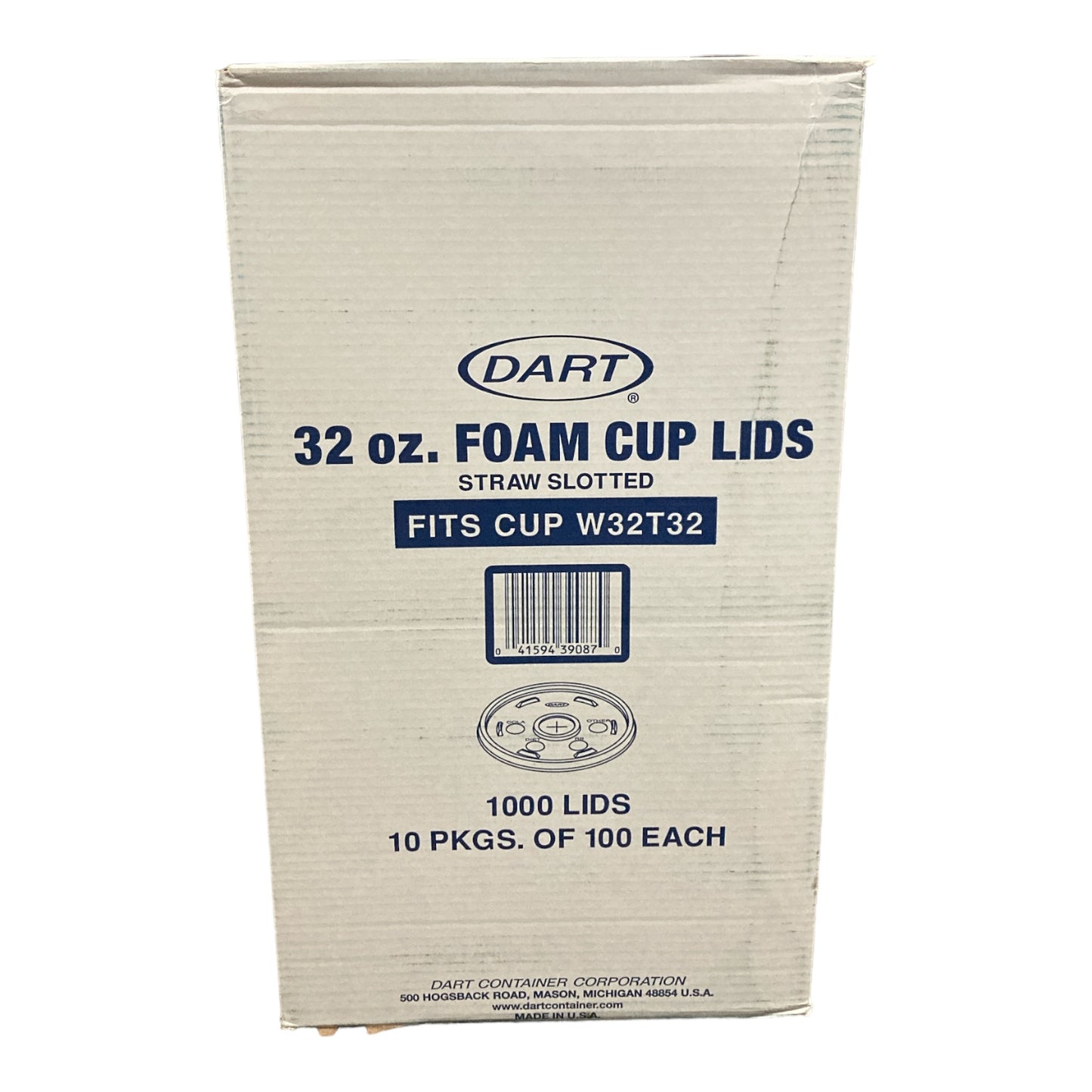 Dart Cold Cup Translucent Plastic Lids, Fits 32 oz. Foam Cups (1000 ct.)