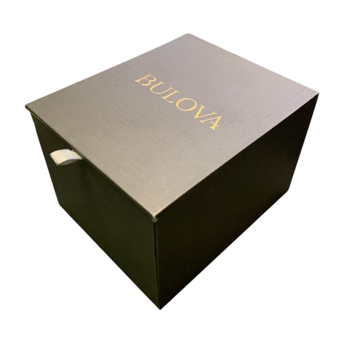 Bulova Men's Classic Quartz Watch, Gold Stainless, Blue Rubber Strap, 97B222