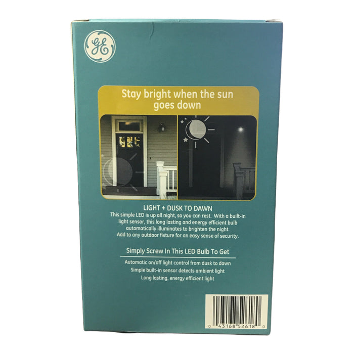 LED+ Dusk to Dawn SW 60W Replacement LED General Purpose A19 Light Bulb, 2 Pack