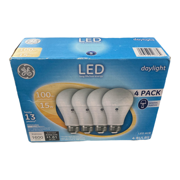 GE Daylight LED 100W Replacement Indoor General Purpose A19 Light Bulbs (4 pk.)