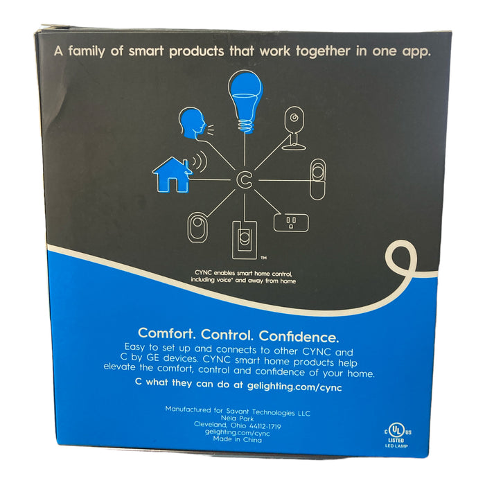 Cync by GE Full Color Direct Connect Smart Bulbs (3 pack LED A19 Bulbs)