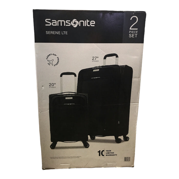 Samsonite Serene LTE Softside Spinner Luggage 2-Piece Set, Black