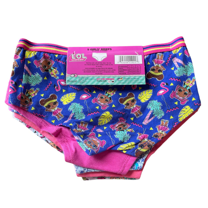 LOL Surprise Girl's Underwear Brief's, Size L/8 (5 Pack)