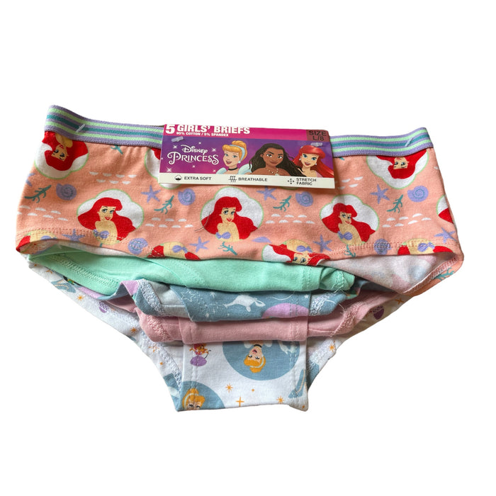 Disney's Princess's 5pk Girl's Underwear Brief's, Size L/8