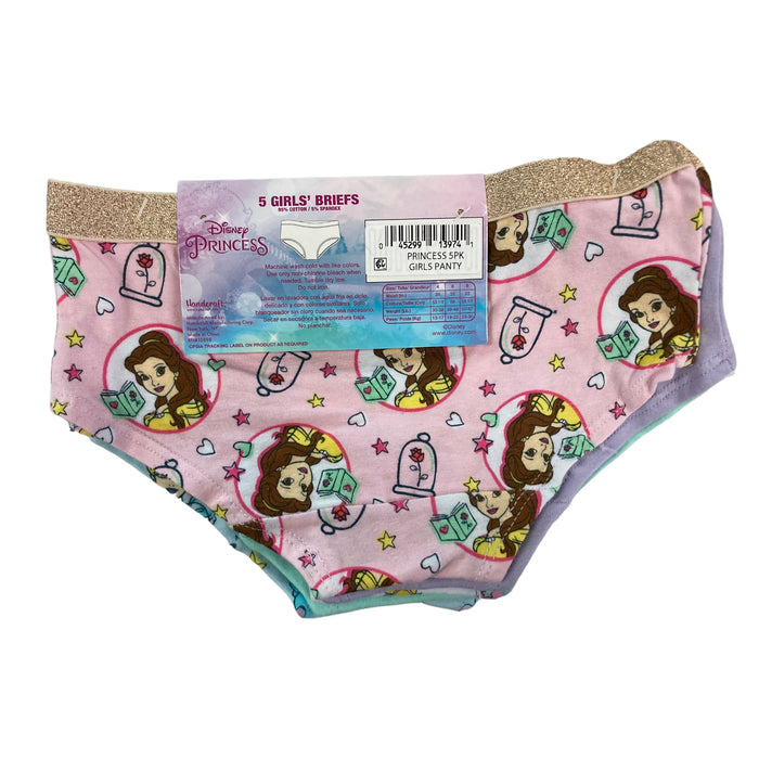 Disney Characters Girl's 5 Pack Extra Soft Breathable Stretch Briefs