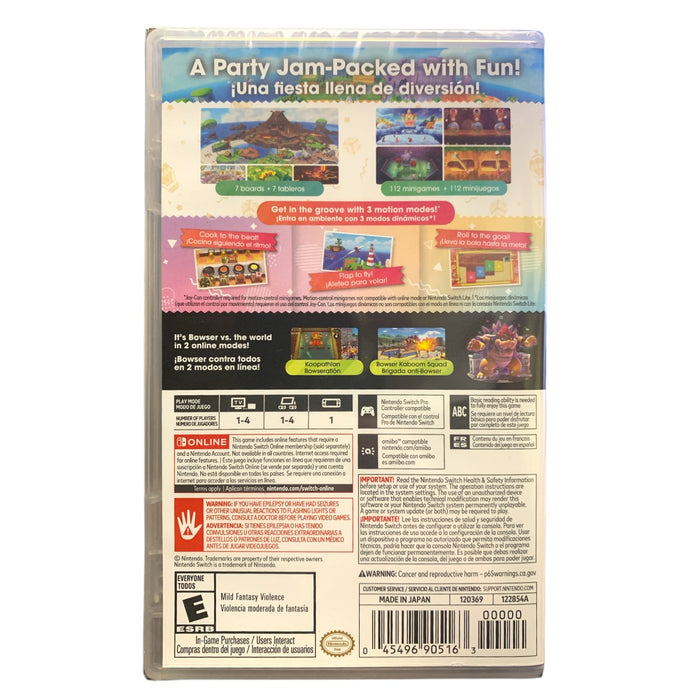 Super Mario Party Jamboree for the Nintendo Switch, ESRB Rating: E, Multiplayer