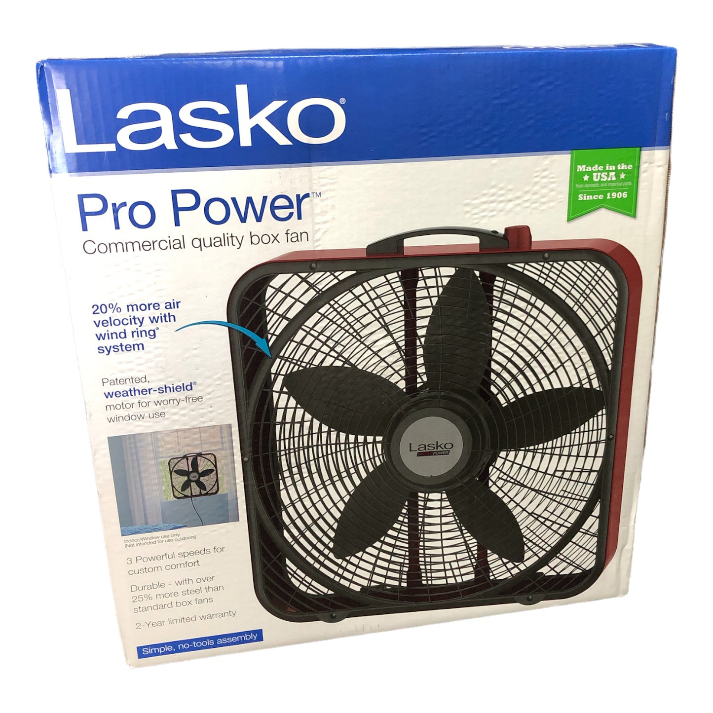 Lasko Pro Power Commercial Quality Box Fan