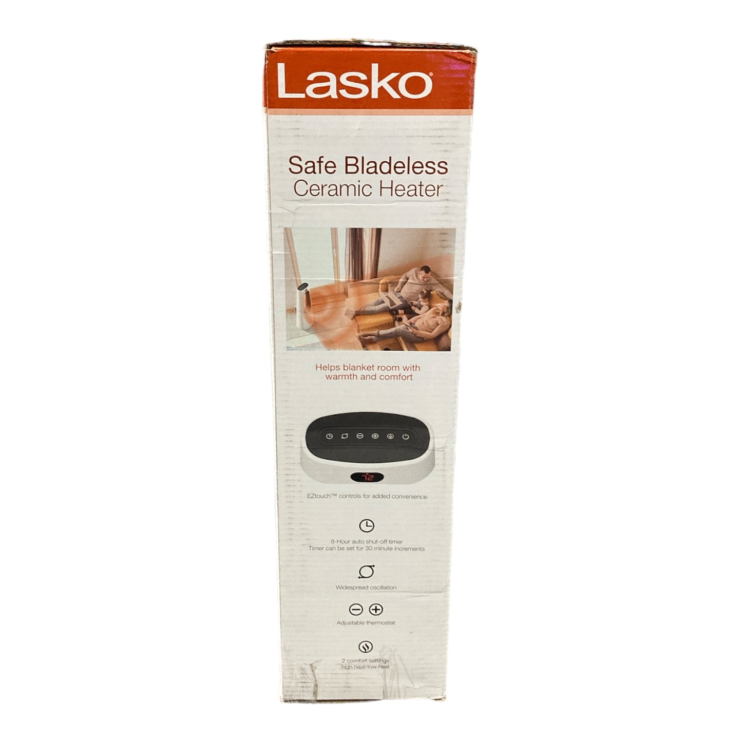 Lasko Bladeless Ceramic Tower Space Heater, 2 Levels, Comes Assembled