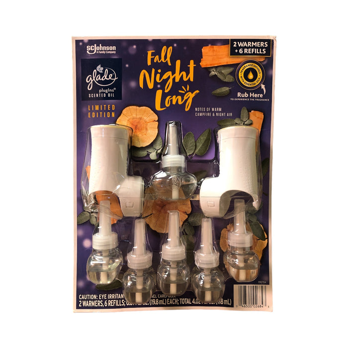 Glade PlugIns Limited Edition - Fall Night Long, 2 Warmers & 6 Refills