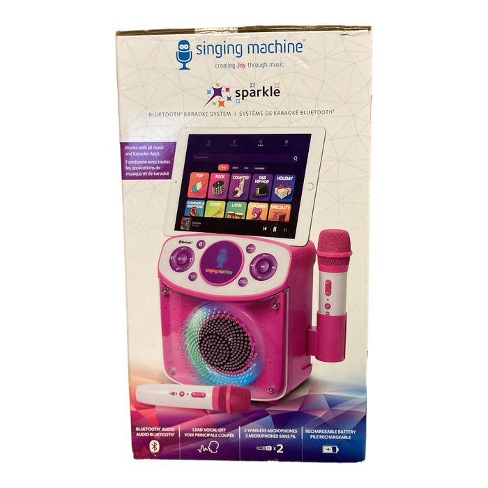 The Singing Machine Mini Sparkle Karaoke Machine, Pink