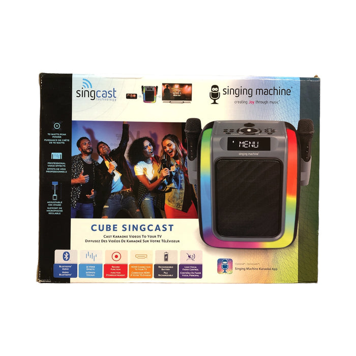 Singing Machine Cube Singcast Home Karaoke Machine with Singcast Technology