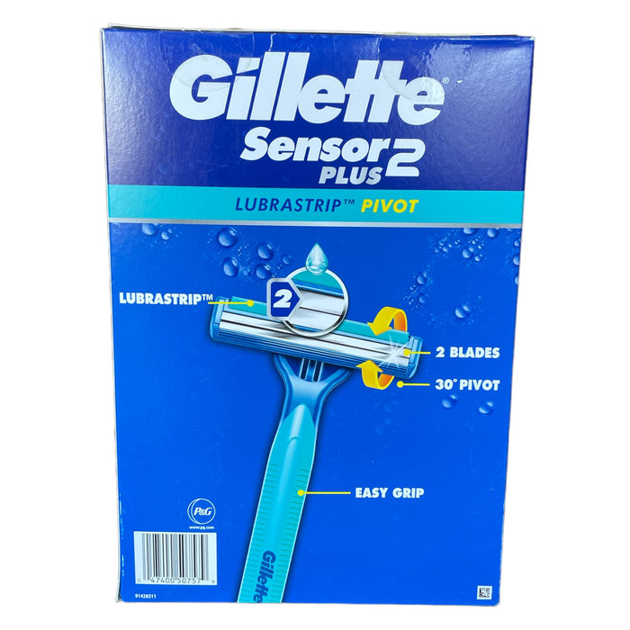 Gillette Sensor2 Plus Pivoting Head +Lubrastrip Men's Disposable Razor ...