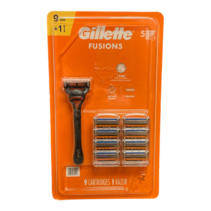 Gillette Fusion5 Men's Razor Handle + 9 Blade Refills