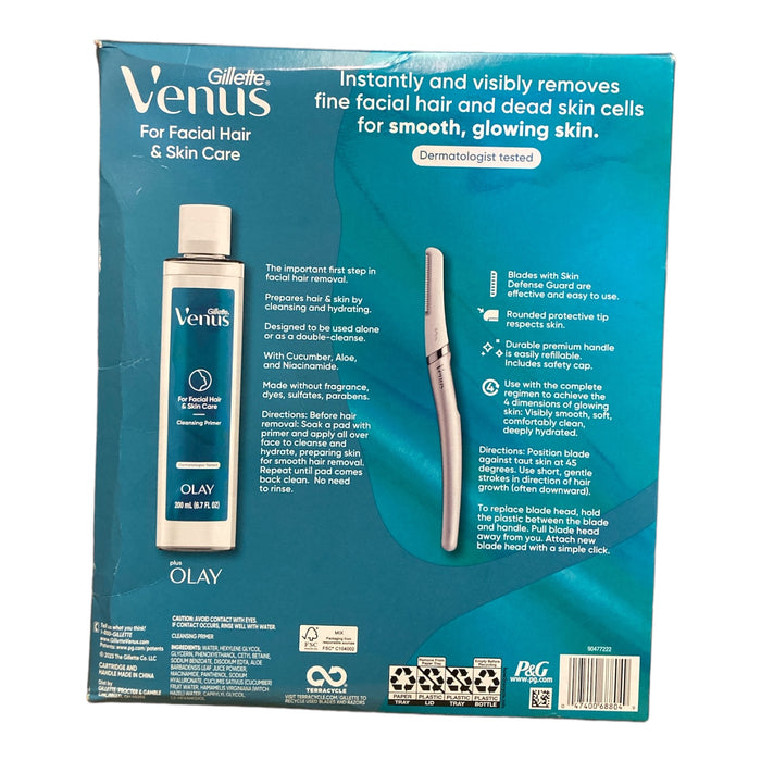 Venus Dermaplane Tool for Facial Hair and Skincare Kit for Women