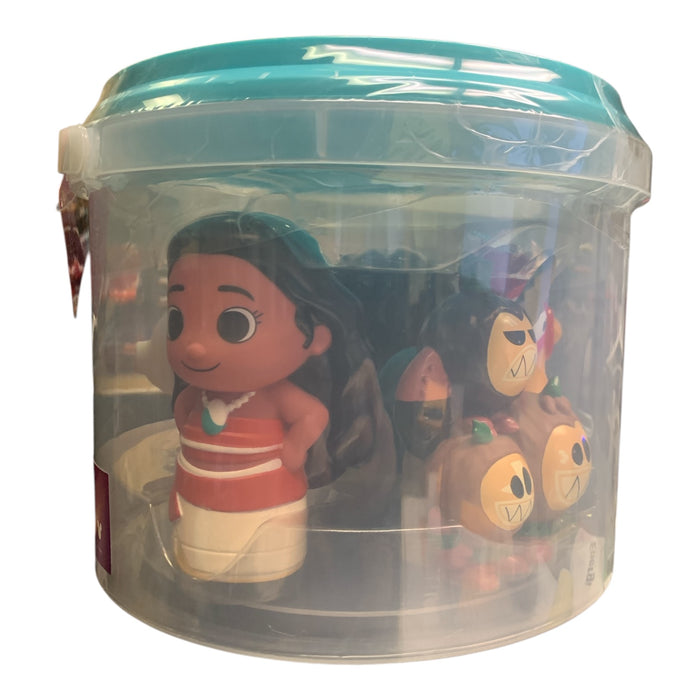 Moana 6-Piece Bath Squirter Bucket Set, 5 Squirt Toys and Storage Bucket