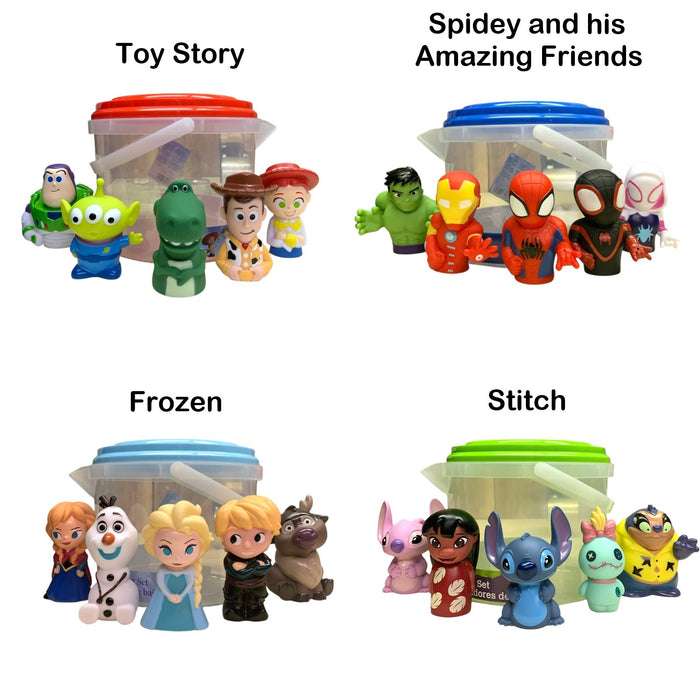 Licensed Character 5 Piece Bath Squirter Bucket Set