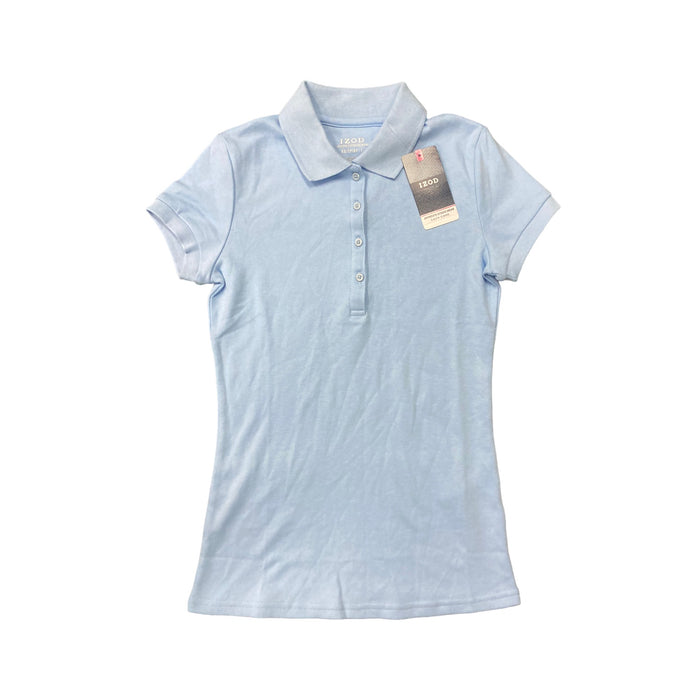 IZOD Junior Girl's Easy Care Interlock Short Sleeve Approved Schoolwear Polo