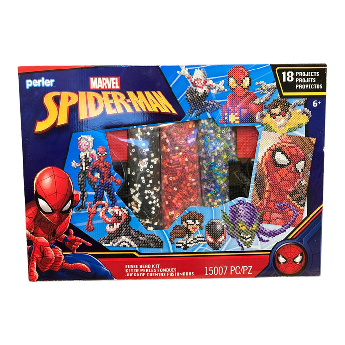 Perler Marvel SPIDER-MAN Fused Bead Kit 15000+ Pieces To Make 18 Projects