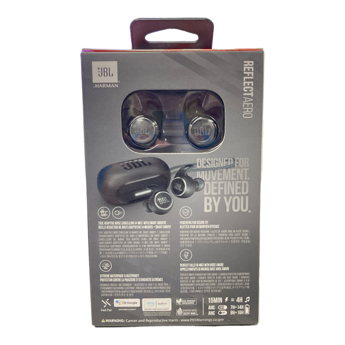 JBL Reflect Aero True Wireless Earbuds with Adaptive Noise Cancelling, Black