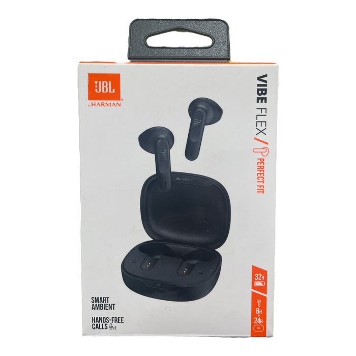 JBL Vibe Flex Deep Bass Wireless Earbuds, 32 Hour Battery Life, Black