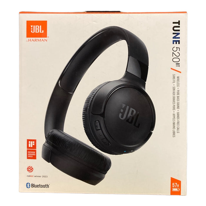 JBL Tune 520BT Bluetooth Wireless On-Ear Headphones - Black