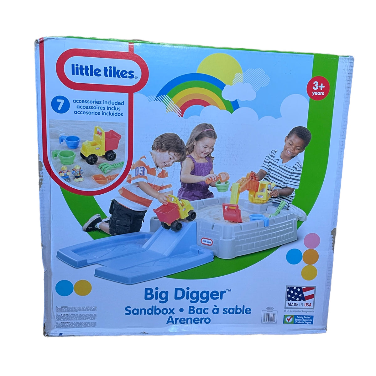 Little Tikes Big Digger Outdoor Construction Sandbox with Crane and Du ...