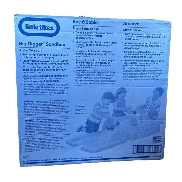 Little Tikes Big Digger Outdoor Construction Sandbox with Crane and Dump Truck