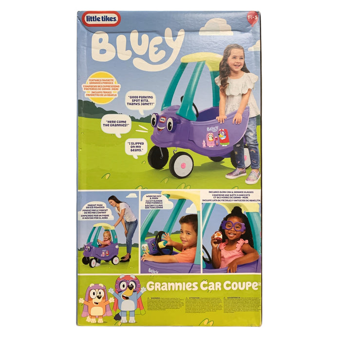 Little Tikes Bluey 'Grannies Car Coupe' Talking Interactive Ride-On