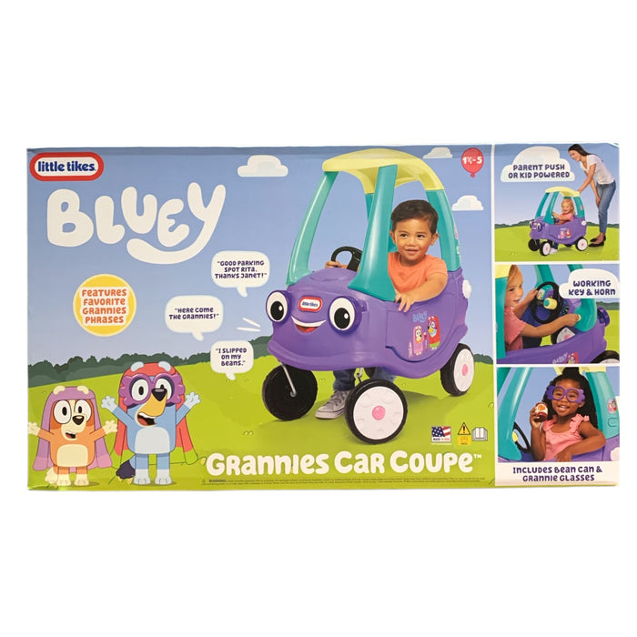 Little Tikes Bluey 'Grannies Car Coupe' Talking Interactive Ride-On