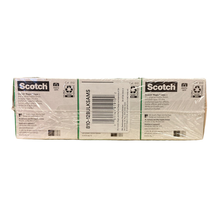 Scotch - 810 Magic Tape, 3/4" x 1,296" - 12 Rolls