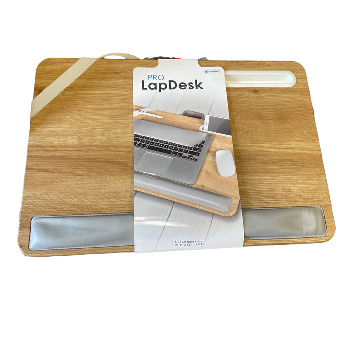 LapGear Pro Lap Desk, Oak Woodgrain, 21.1” x 14” x 3"