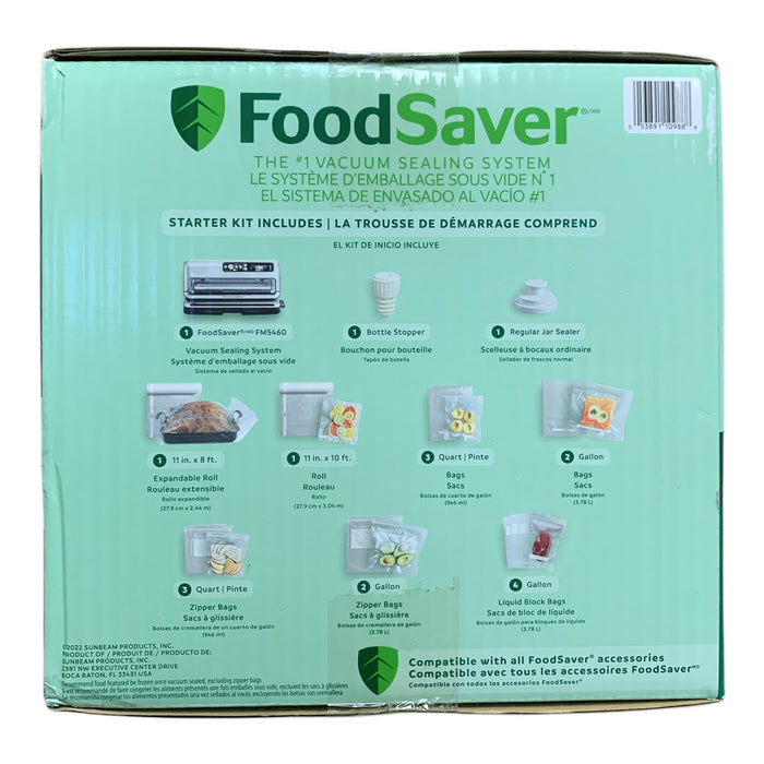 FoodSaver 2-in-1 Automatic Vacuum Sealing System, FM5460, 19-Piece Starter Kit