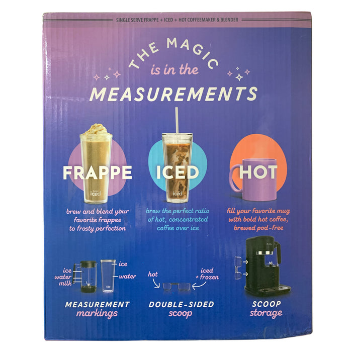 Mr. Coffee Single-Serve Frappe Iced and Hot Coffee Maker and Blender, Black