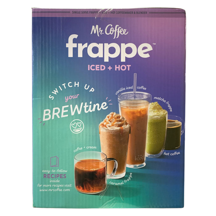 Mr. Coffee Single-Serve Frappe Iced and Hot Coffee Maker and Blender, Black