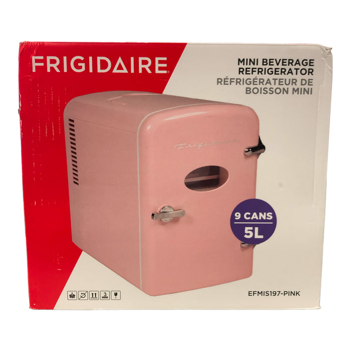 Frigidaire Portable Retro Extra Large 9-Can Capacity Mini Refrigerator, Pink