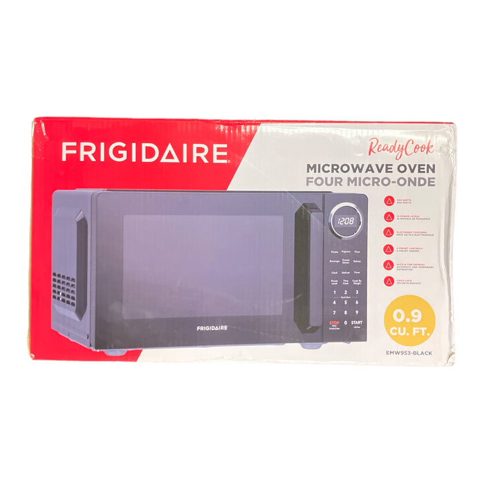 Frigidaire 0.9 Cubic Foot Microwave Oven, 900 Watts, Black with Chrome