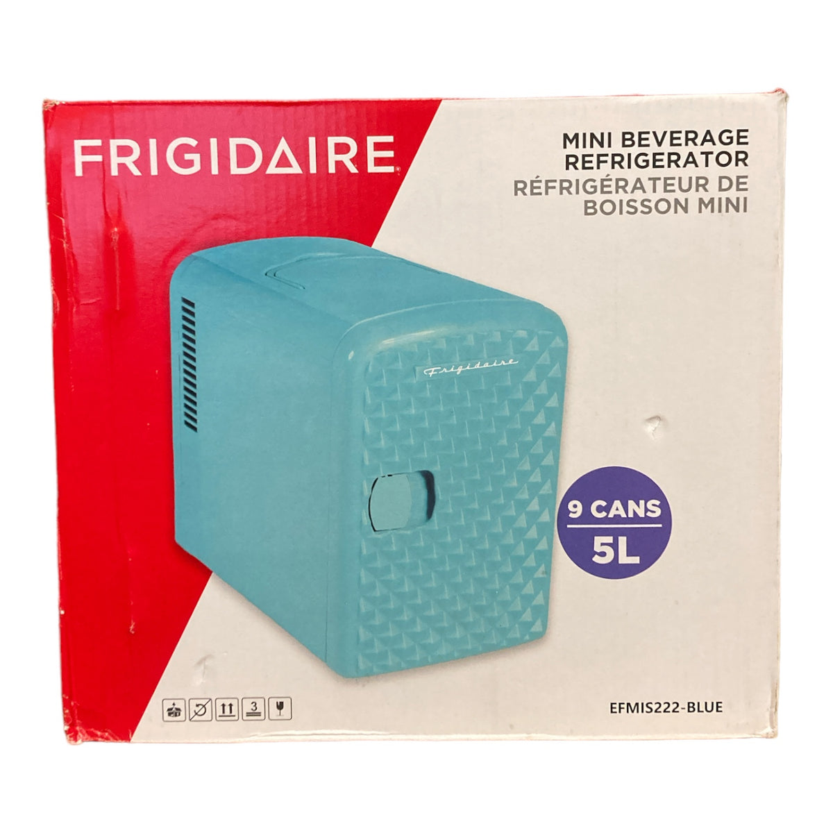 Frigidaire Diamond 9 Can Mini Beverage Cooler Blue Ewirelessgear